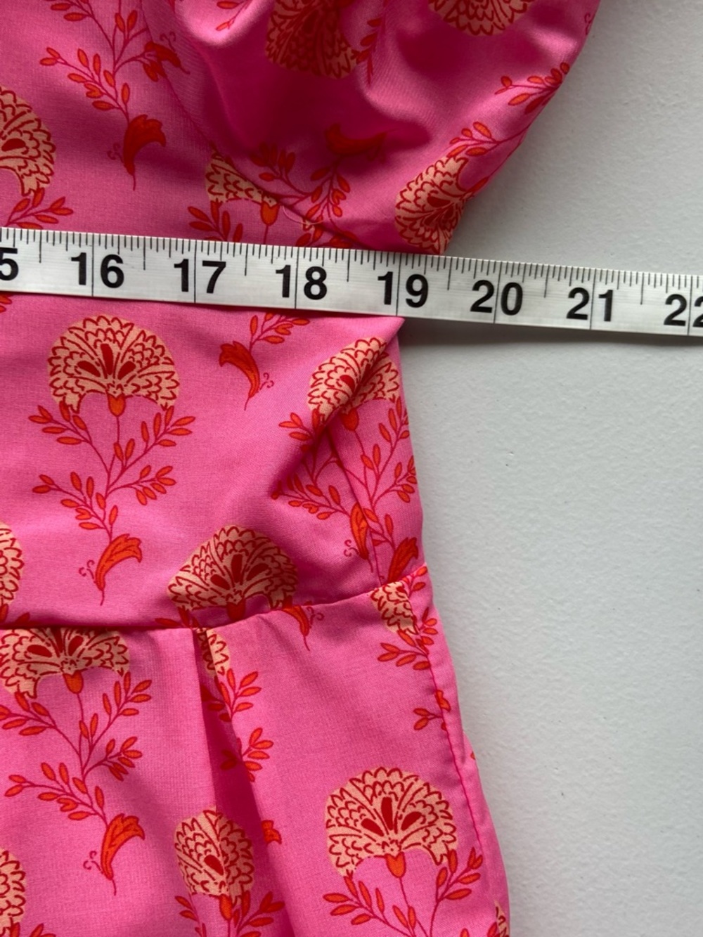 J. Marie Ella Ann Split Neck Peter Pan Collared Dress Pink Floral Tiered Medium - Picture 6 of 10